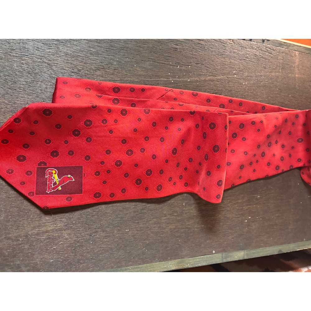 Ralph Marlin Necktie Mens OS Red Excellent St. Louis Cardinals MLB 2003 Pattern